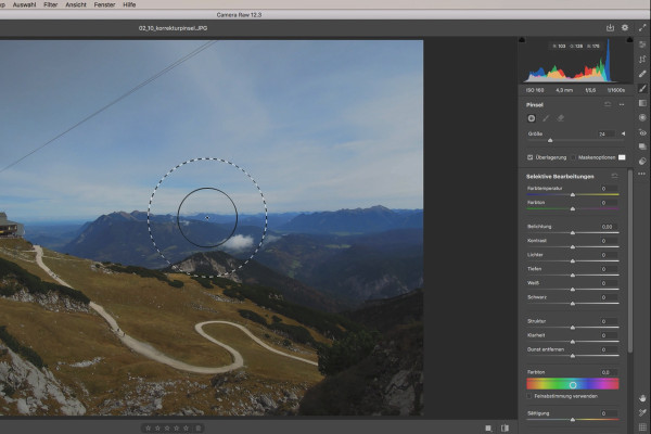 Tutorial Camera Raw : 2.10 | Pinceau de correction