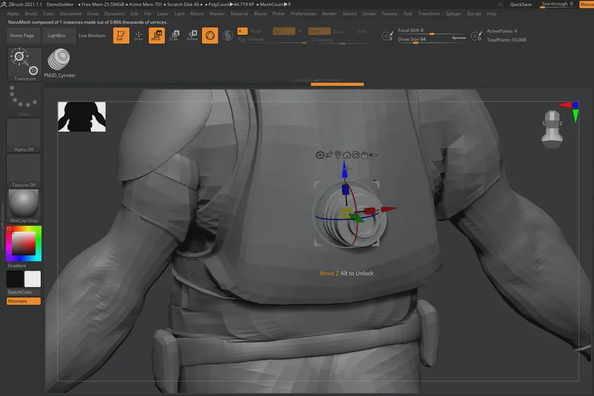 ZBrush 2021 – Video-Training zu den Updates:  12 | Nanomesh-Instanzen