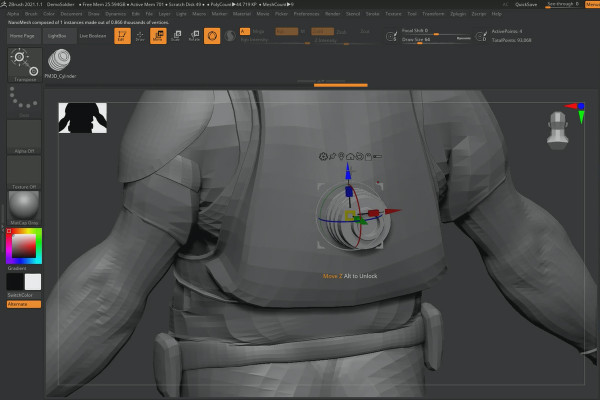 ZBrush 2021 – Video-utbildning om uppdateringarna: 12 | Nanomesh-instanser