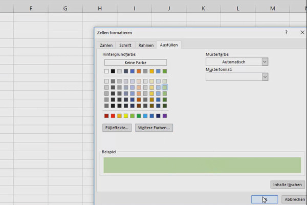 Excel training for more efficiency in the office: Calendar, organization chart & Co - 3.2 Weekends in the calendar