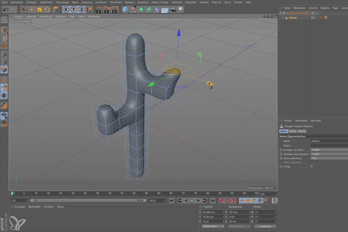 Cinema 4D för nybörjare - 3D-praxis: 2,5 SDS