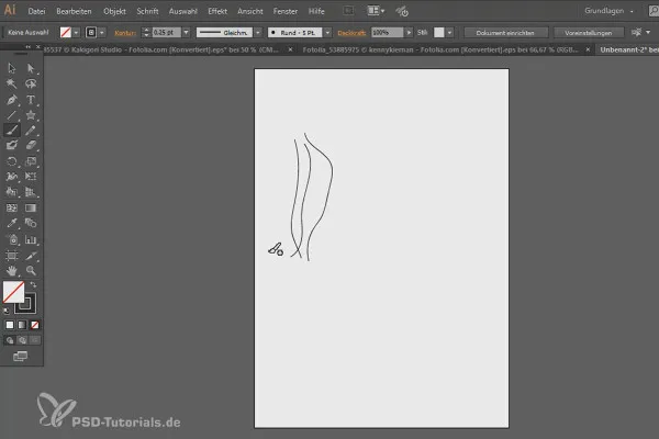Malować włosy w programie Illustrator