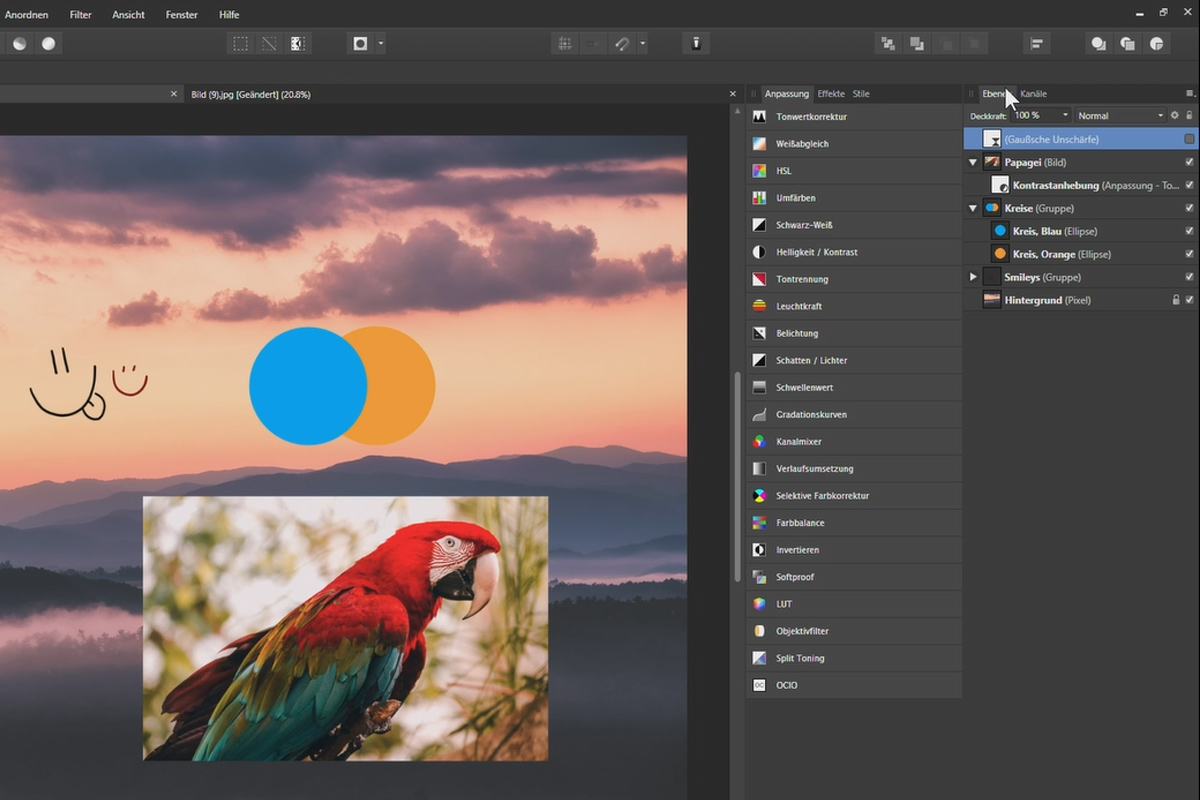 Affinity Photo-opplæring - Grunnleggende: 2.3 | Å arbeide med lag II