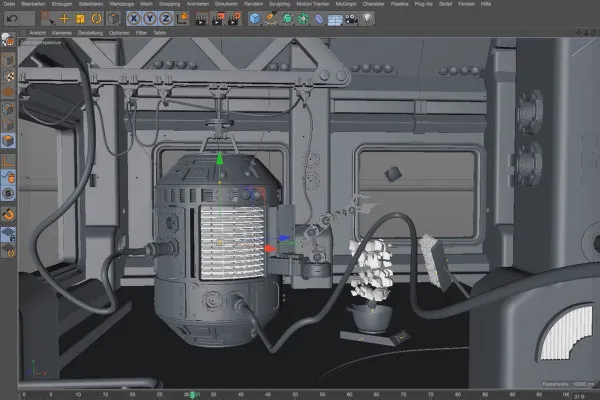 Praxis in Cinema 4D – Modellieren und Beleuchten einer Raumstation: 13 Ebenenprinzip