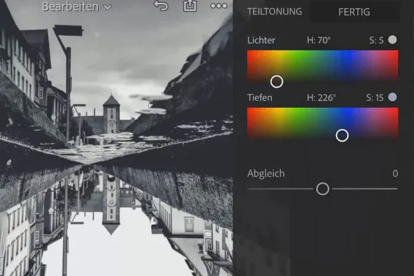 Smartphone-Fotografie und -Bildbearbeitung: 3.4 Spiegelung in der Stadt – Lightroom mobile