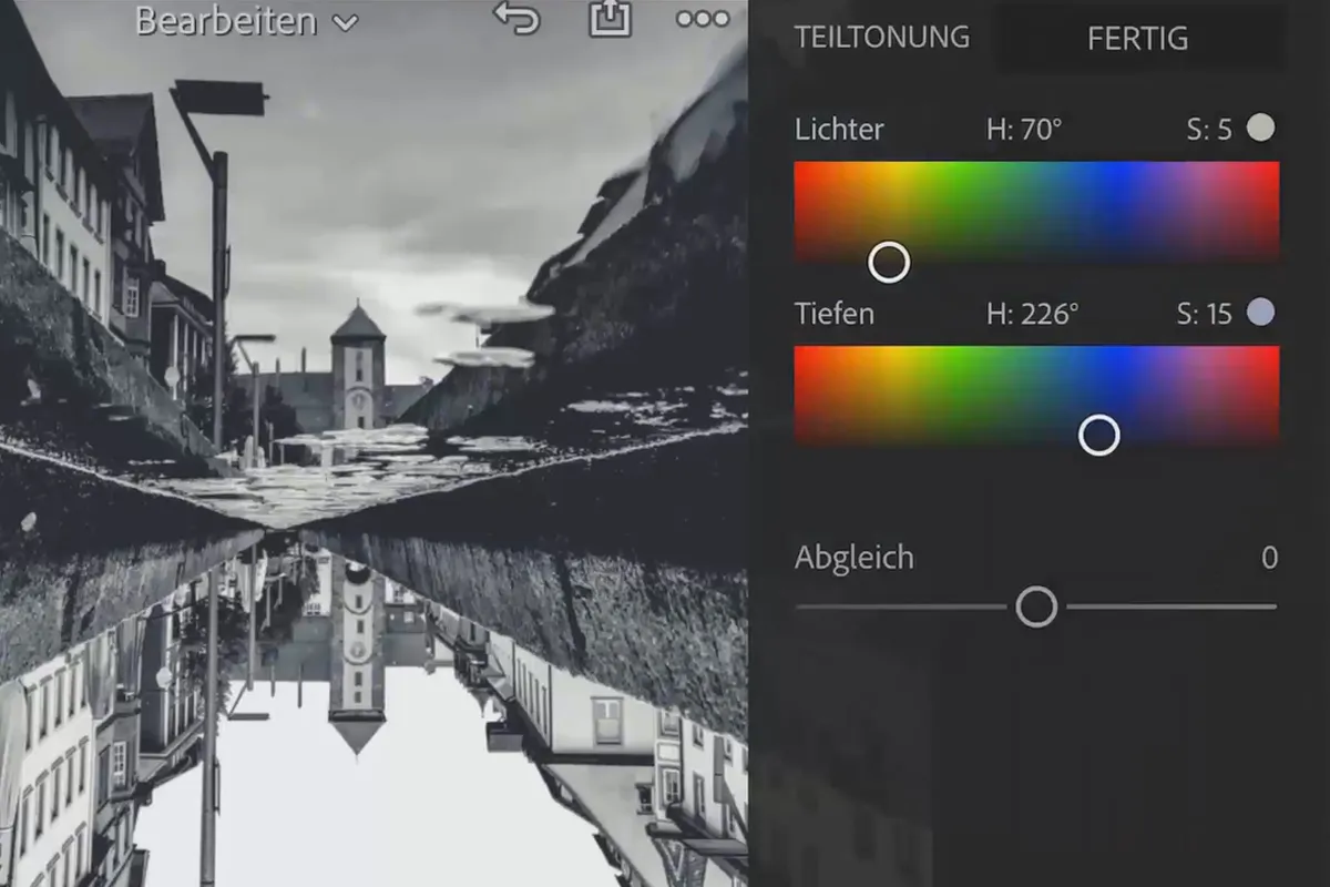 Smartphone-Fotografie und -Bildbearbeitung: 3.4 Spiegelung in der Stadt – Lightroom mobile