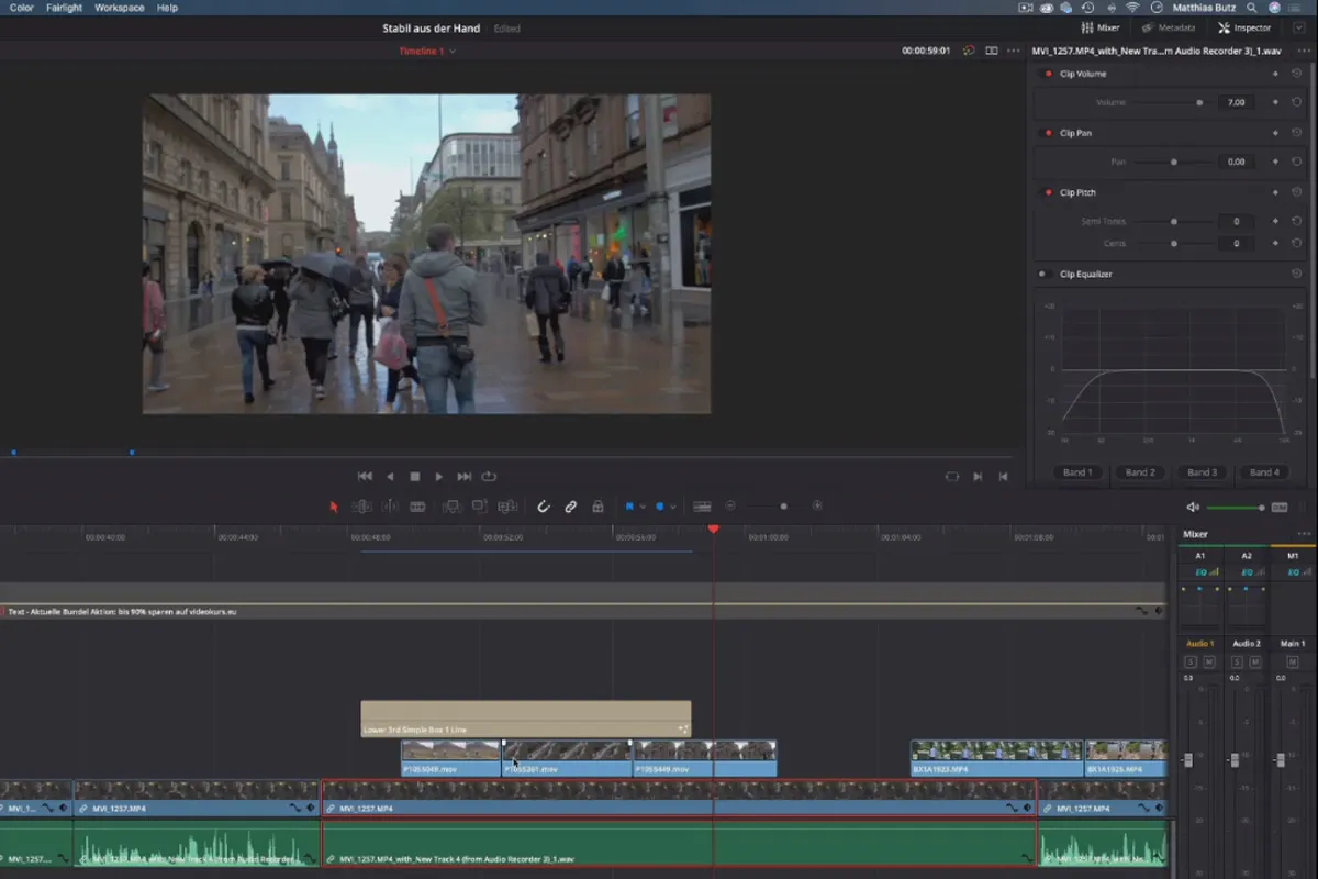 DaVinci Resolve-Tutorial: 3.4 | Ebenen