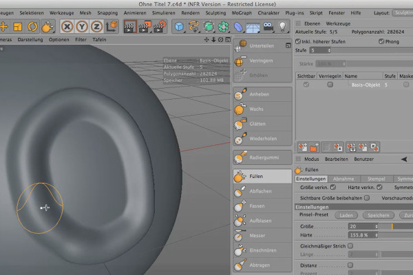 Modellering i CINEMA 4D - Grundläggande: Del 13 - Verktyg 02