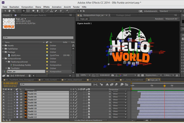 After Effects'teki 3D projeler: Logo animasyonu