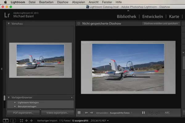 Lightroom für Einsteiger und Aufsteiger: 03 - Steuerelemente im Überblick - 3.5 - Diashow