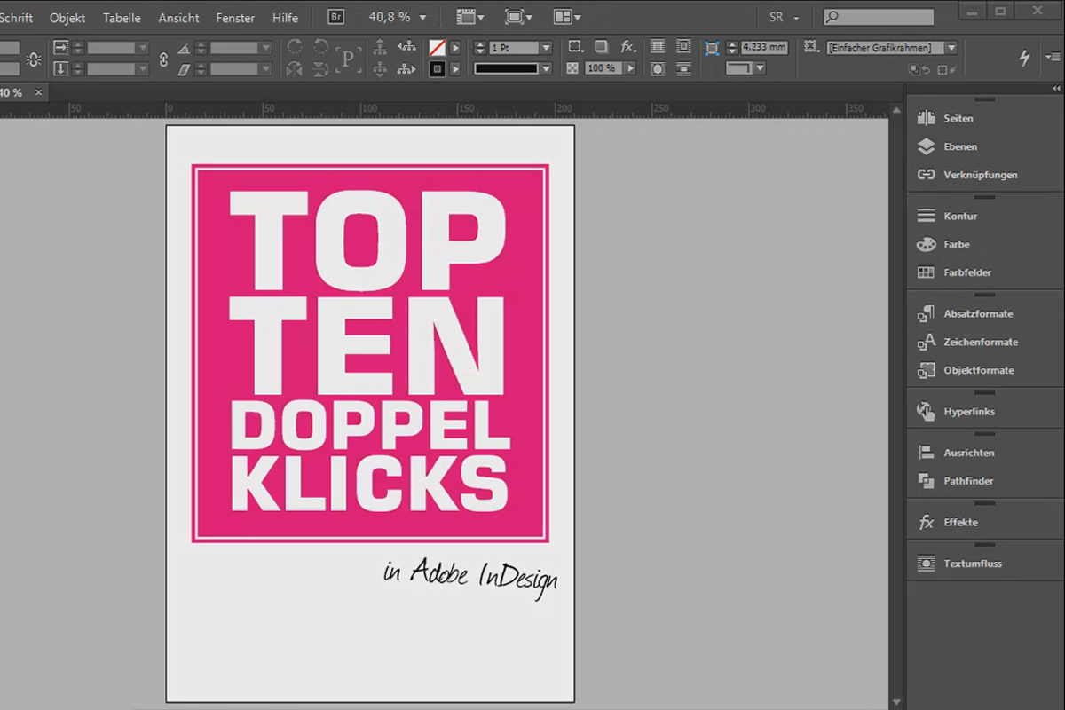 Top 10 double clicks in InDesign