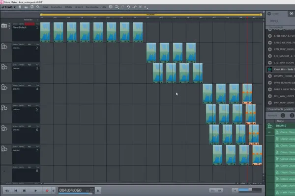 Magix Music Maker를 사용하여 직접 음악을 만들기: 13 | 자체 상승 비트 생성