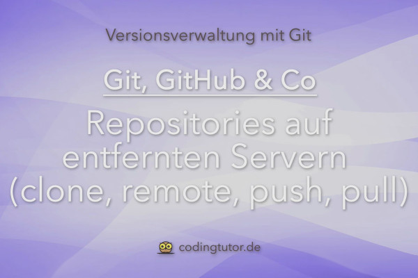 Version management with Git, GitHub and Co - 13 repositories on remote servers (clone, remote, push, pull)