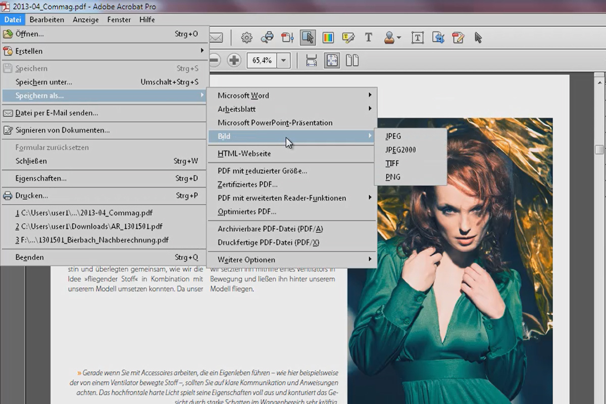 Extraiga imágenes y texto de archivos PDF y guárdelos como documentos de Office con Acrobat