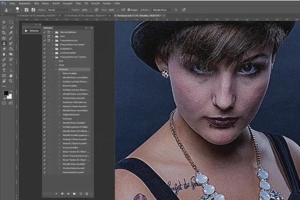 Frequenztrennung in Photoshop – 13 Aufnahme Hochpass