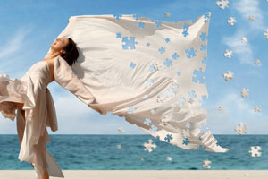 Puzzlesturm aus Foto