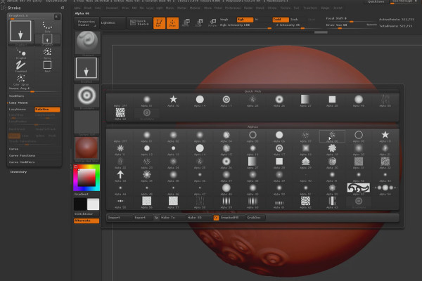 ZBrush för nybörjare: 5.1 Penslar - Inställningar