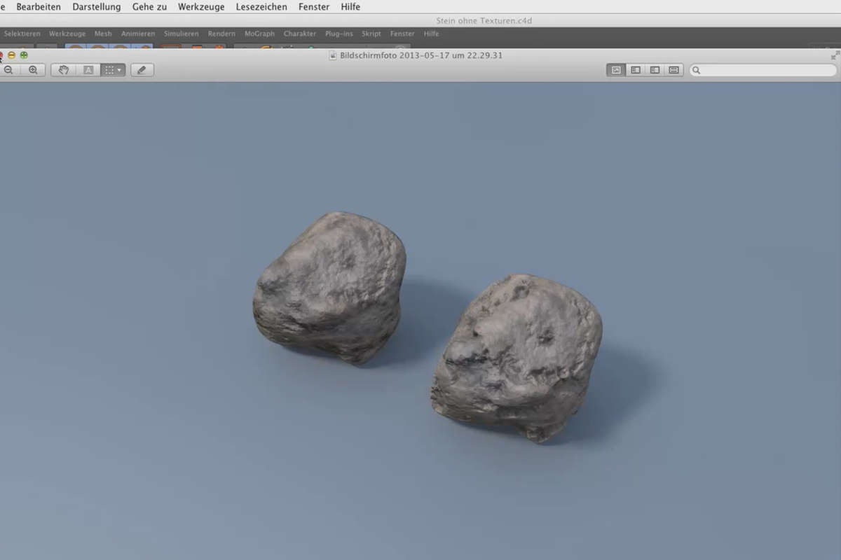 Shader og teksturer - Materialeoprettelse i CINEMA 4D: Sten.