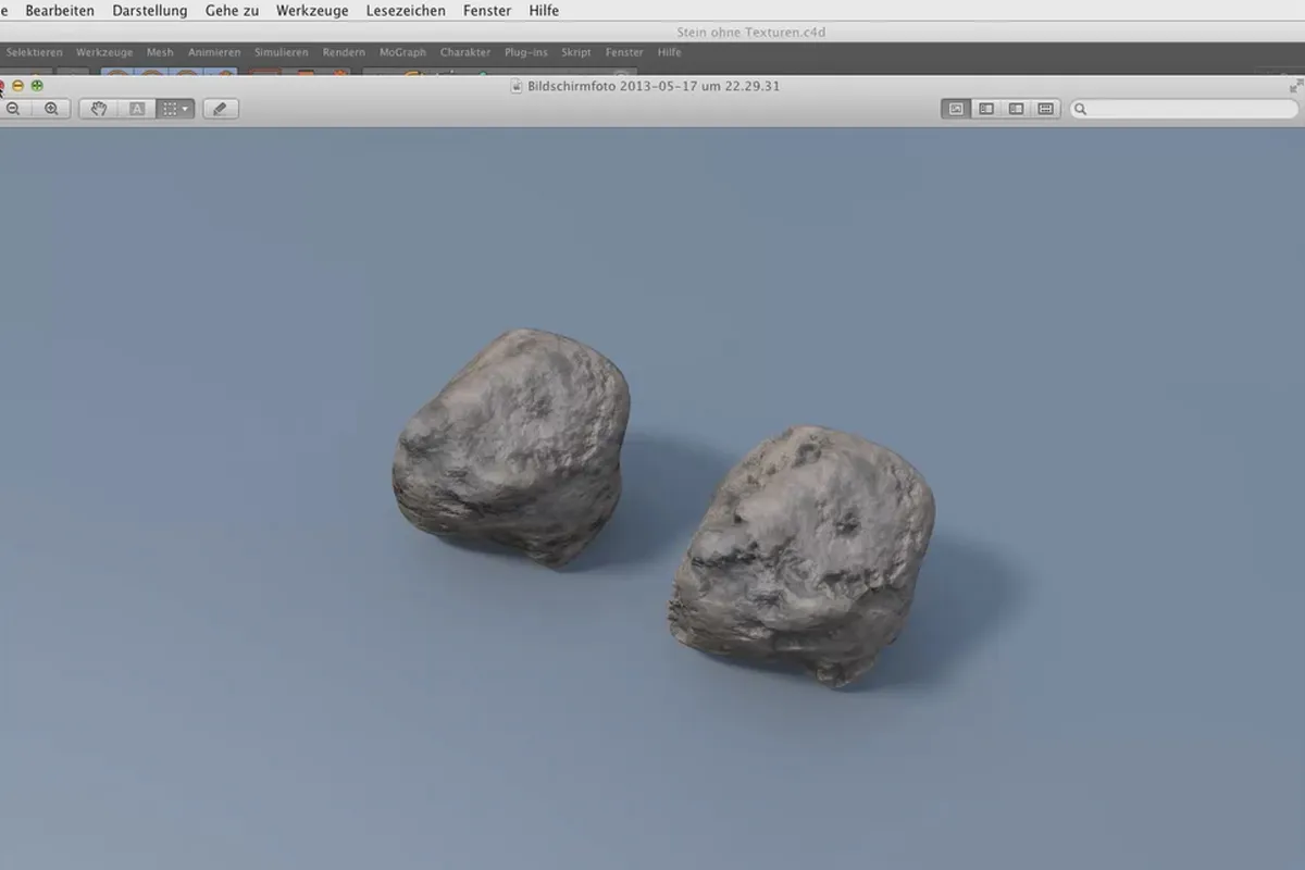 Shader und Texturen - Materialerstellung in CINEMA 4D: Stein