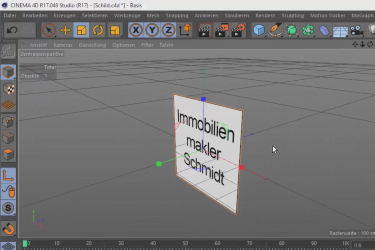 Vistas arquitectónicas de 360° con Unity y Cinema 4D - 14 Creación e inserción de un cartel publicitario