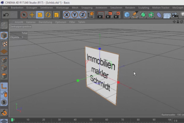 360° architectural views with Unity and Cinema 4D - 14 Creating and inserting an advertising sign
