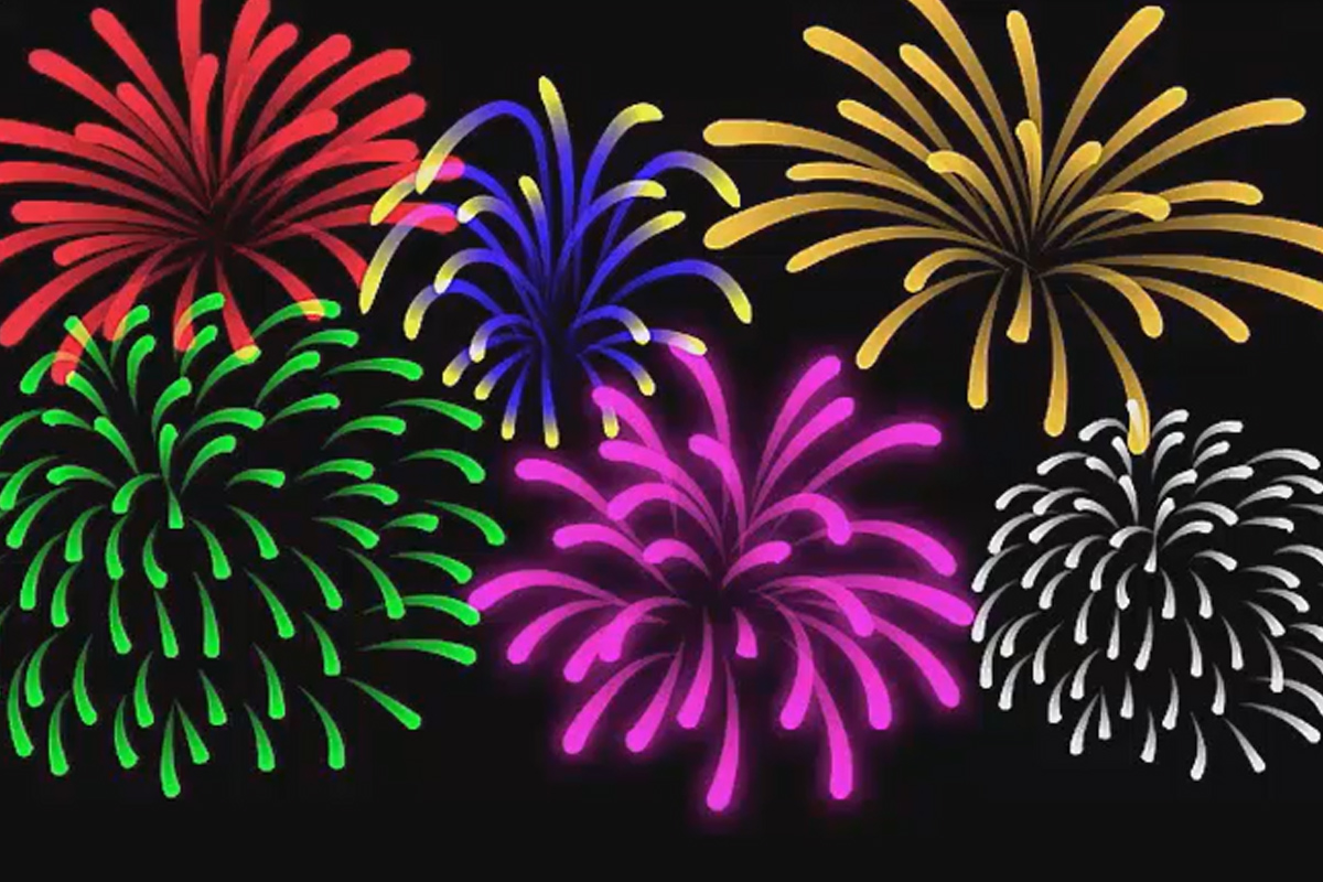 Creación de fuegos artificiales en Adobe Illustrator - Parte 1