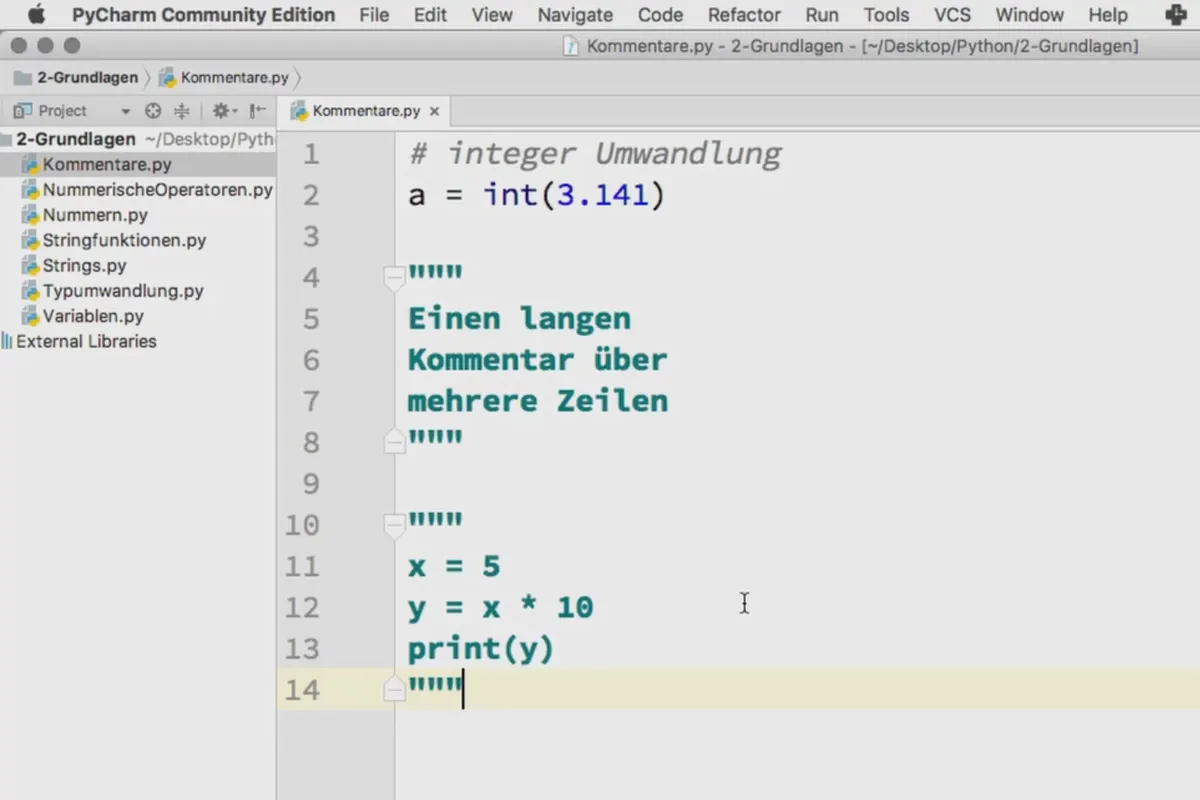 Menggunakan komentar dalam Python - 2.7