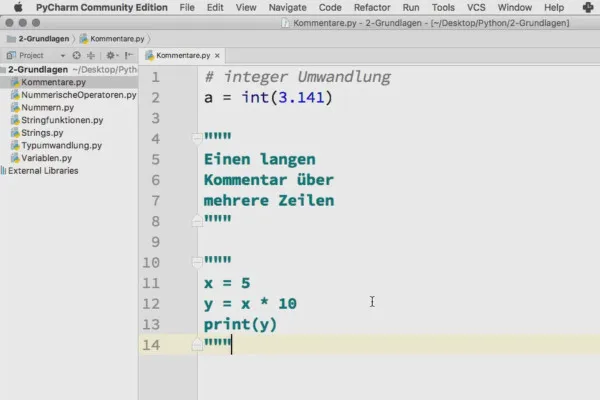 Menggunakan komentar dalam Python - 2.7