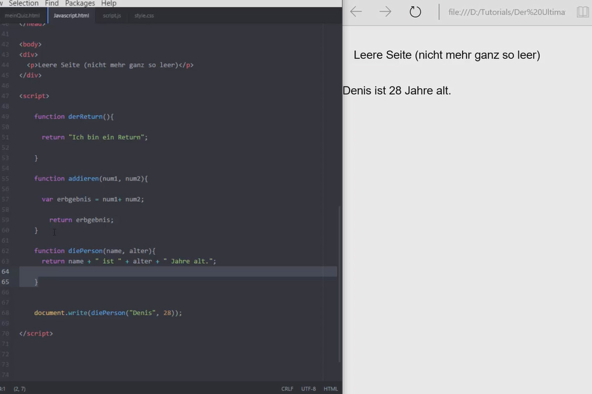 Den ultimata träningen för JavaScript och jQuery – 2.3 Return-Statement