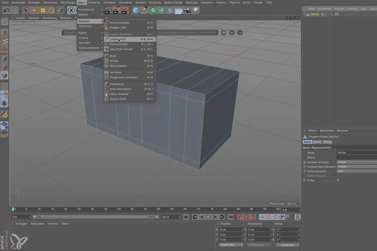 시네마 4D 초보자를 위한 - 3D 실무: 2.6 나이프 도구