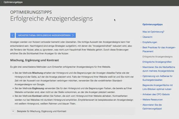 Tjen penge med AdSense-formlen - 3.6 Find et farveskema