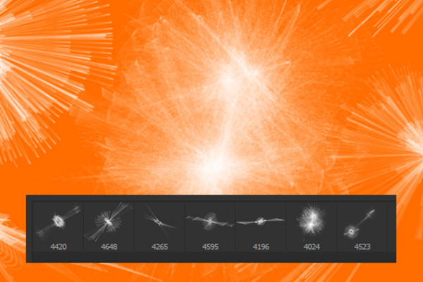 Le grand ensemble de pinceaux - pinceaux artistiques : 4.5 Sparkles, Funken.