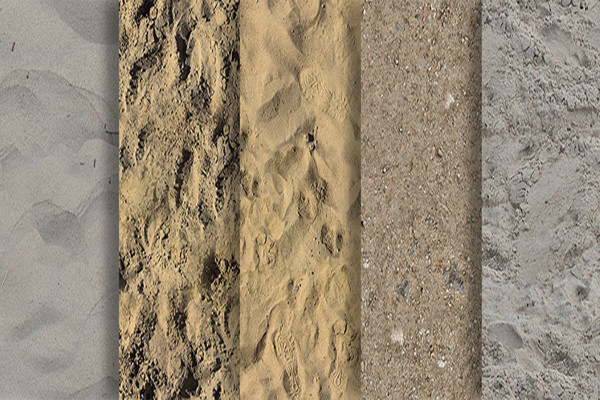 Högupplösta fotorealistiska sandtexturer baserade på verkliga bilder.