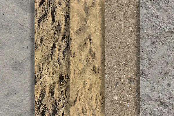 Hochauflösende fotorealistische Sand-Texturen basierend auf Echtaufnahmen