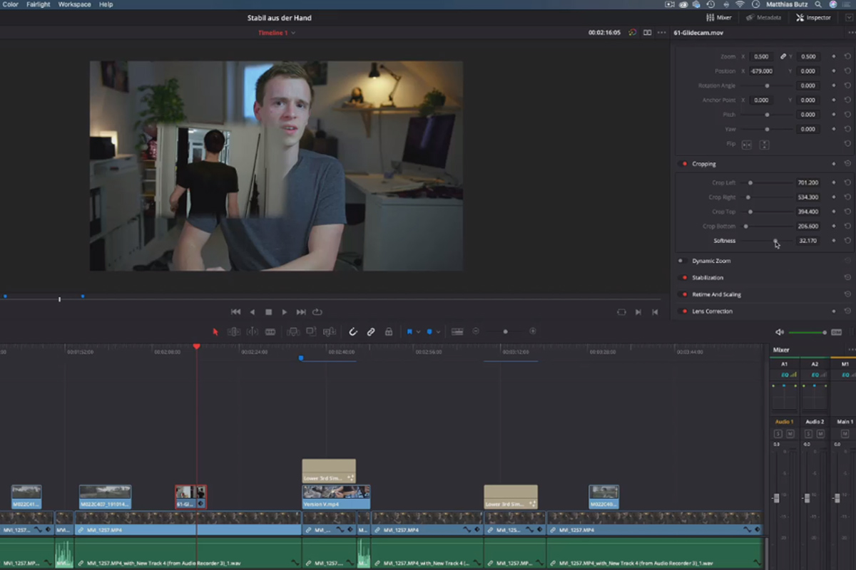 DaVinci Resolve-guide: 3.5 | Inspector
