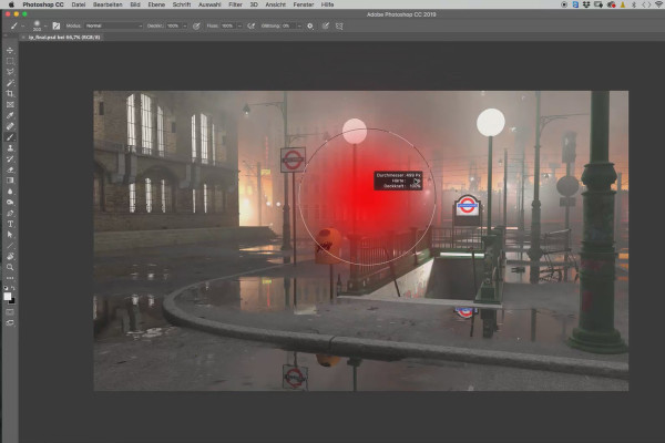 Cinema 4D tutorial "Underground": 4.1 Ps-indstillinger.