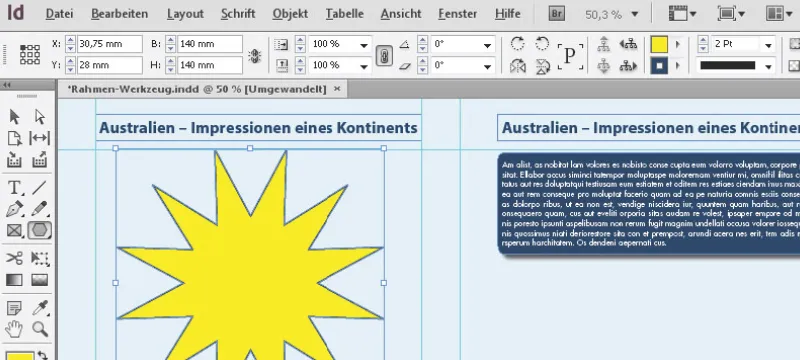 "InDesign" grafinio apipavidalinimo įrankiai