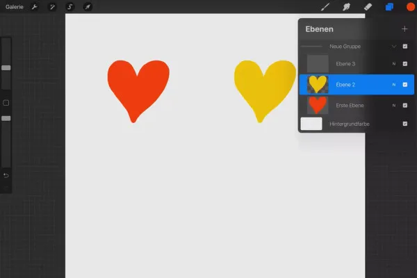 Procreate-Tutorial – Grundlagen zum digitalen Zeichnen auf dem iPad: 3.1 | Ebenen-Menü