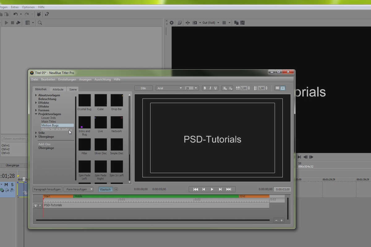 VEGAS Pro 14 - NewBlueFX Titler Pro 5 - Del 2