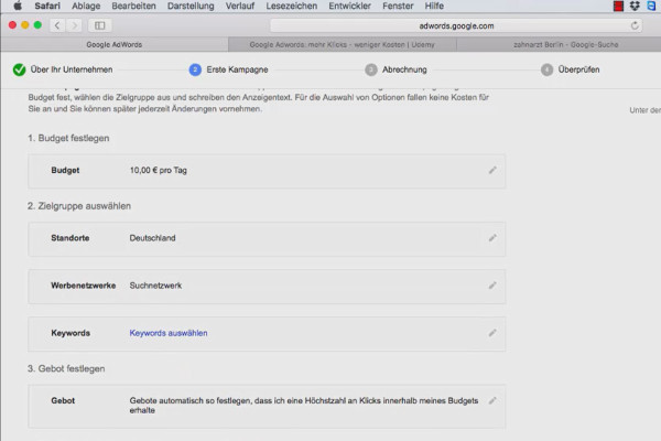 Google AdWords - lägre kostnader, fler kunder - 4.1 Det första kampanjen, om du aldrig har kört AdWords.