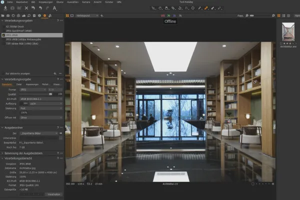 Capture One Pro-Tutorial: 2.9 | Bilder offline bearbeiten