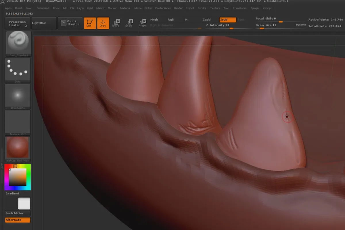 ZBrush 입문자를 위한: 5.2 브러시 - 개요