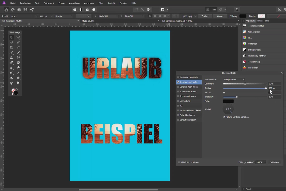 Frilegge med Affinity Photo: 15 | Bruke klippebaner