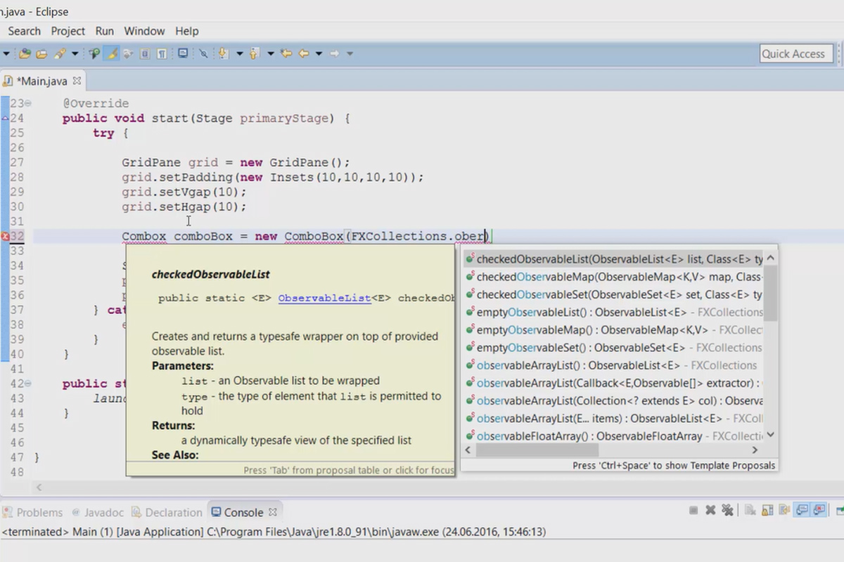 JavaFX para desarrollo GUI - 15 ComboBox