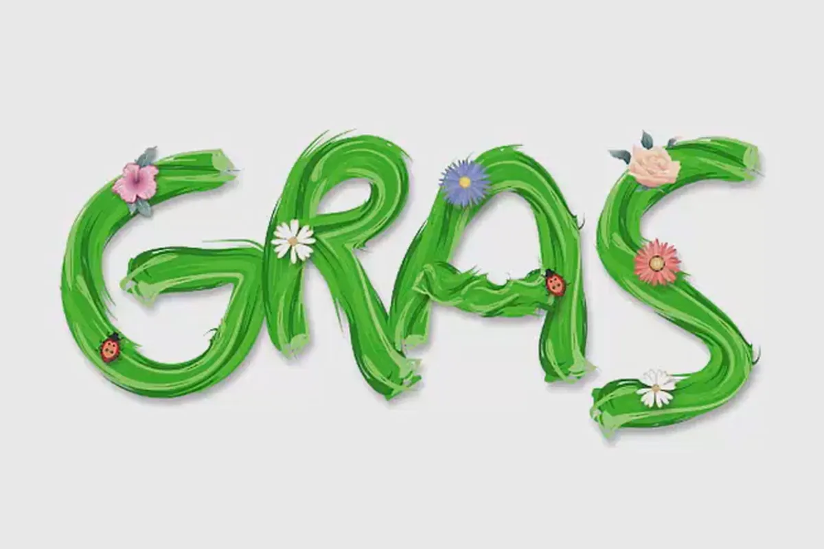 Tworzenie tekstu z trawą w programie Illustrator - Część 1