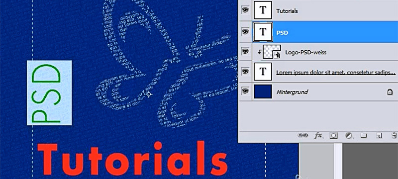 Effet de coupe typographique pour dépliants et fonds d'écran