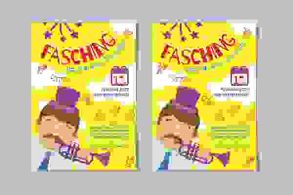 Plantillas de folletos para Carnaval y Fiesta de Carnaval - Versión 1