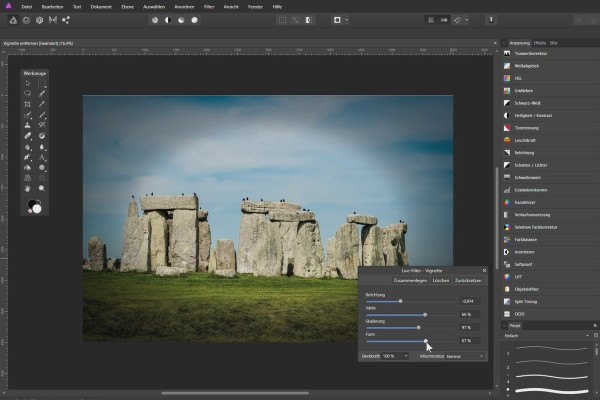 Mejorar fotos en Affinity Photo: 15 | Eliminar viñeta