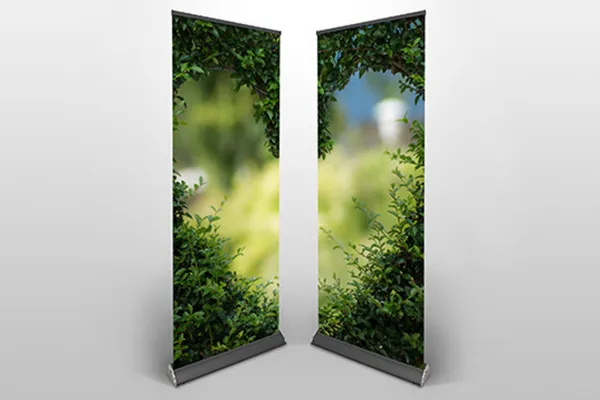 850mm x 2200mm 크기의 두 롤업을 위한 포토샵 모의업 템플릿