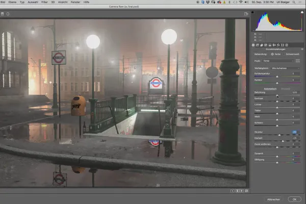 Cinema 4D 튜토리얼 "Underground": 4.3 이미지 룩